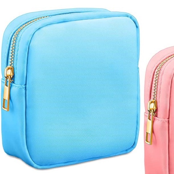 NWT Blue Nylon Mini Pouch - Picture 1 of 6